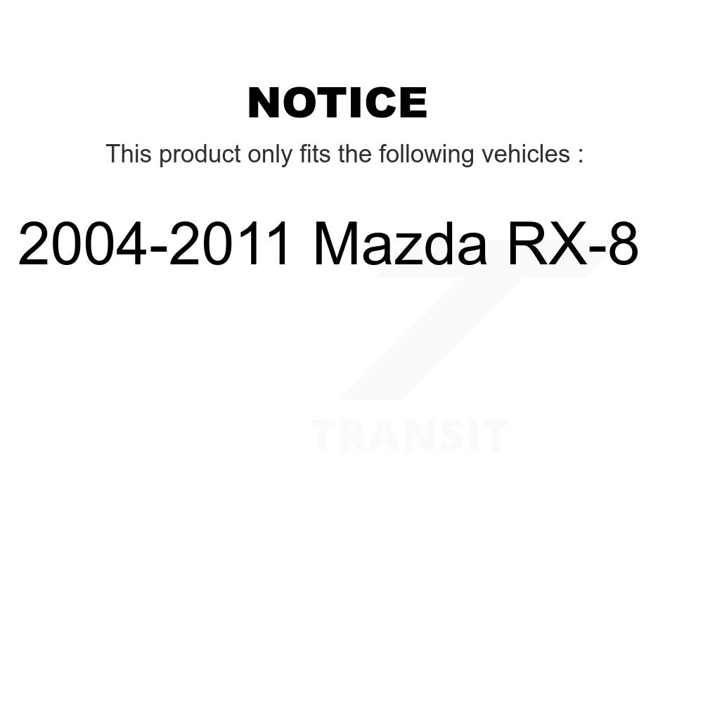 Rear Disc Brake Rotors And Ceramic Pads Kit For 2004-2011 Mazda RX-8 K8C-101862 - Image 2