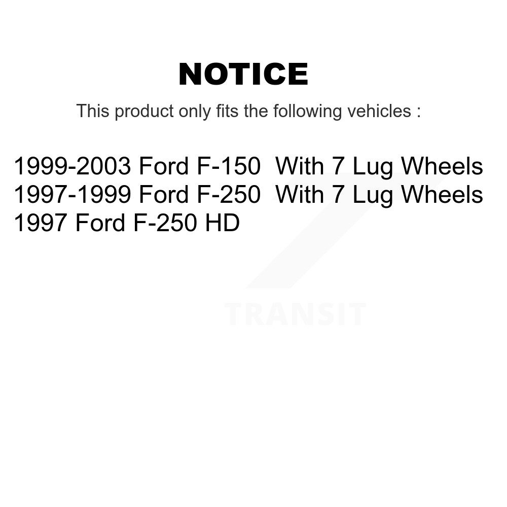 Rear Disc Brake Rotors And Ceramic Pads Kit For Ford F-150 F-250 HD K8C-101866 - Image 2