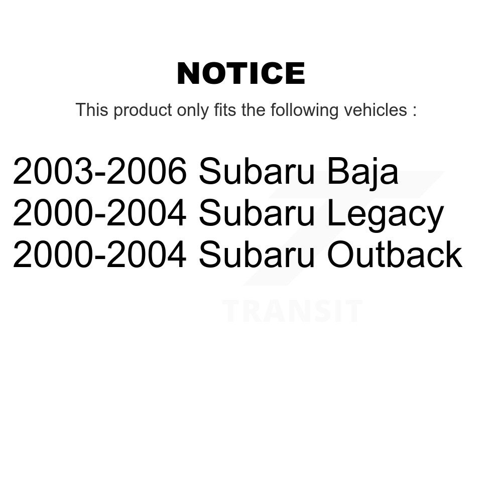 Rear Disc Brake Rotors And Ceramic Pads Kit For Subaru Outback Legacy Baja K8C-101909 - Image 2