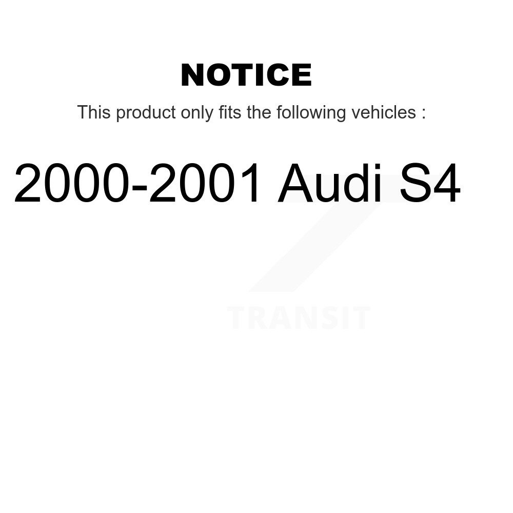 Rear Disc Brake Rotors And Ceramic Pads Kit For 2000-2001 Audi S4 K8C-101967 - Image 2