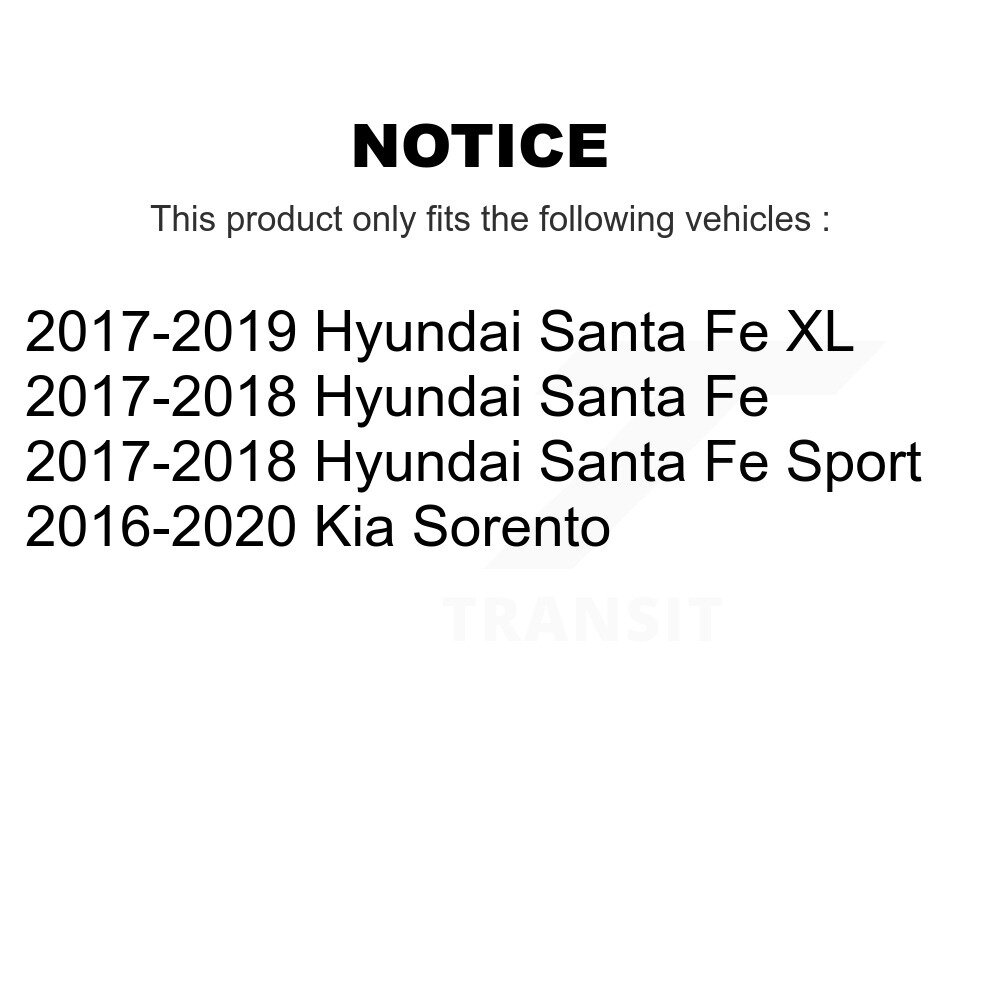 Rear Disc Brake Rotors And Ceramic Pads Kit For Kia Sorento Hyundai Santa Fe Sport XL K8C-101990 - Image 2