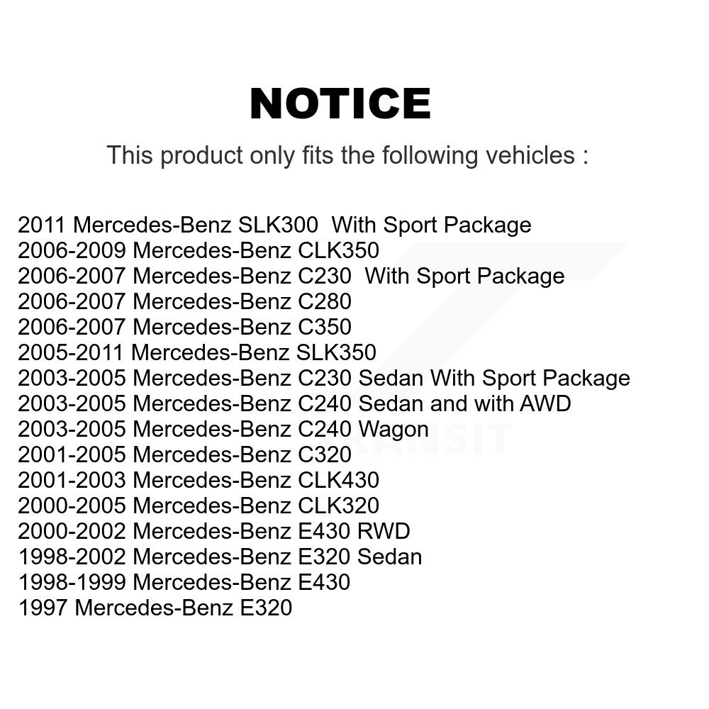 Rear Brake Rotor Ceramic Pad Kit For Mercedes-Benz C230 SLK350 CLK320 C280 E320 C240 C320 K8C-102060 - Image 2