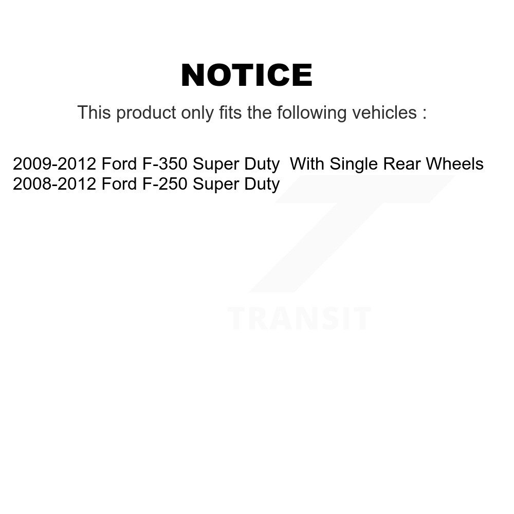 Rear Disc Brake Rotors And Ceramic Pads Kit For Ford F-250 Super Duty F-350 K8C-102098 - Image 2