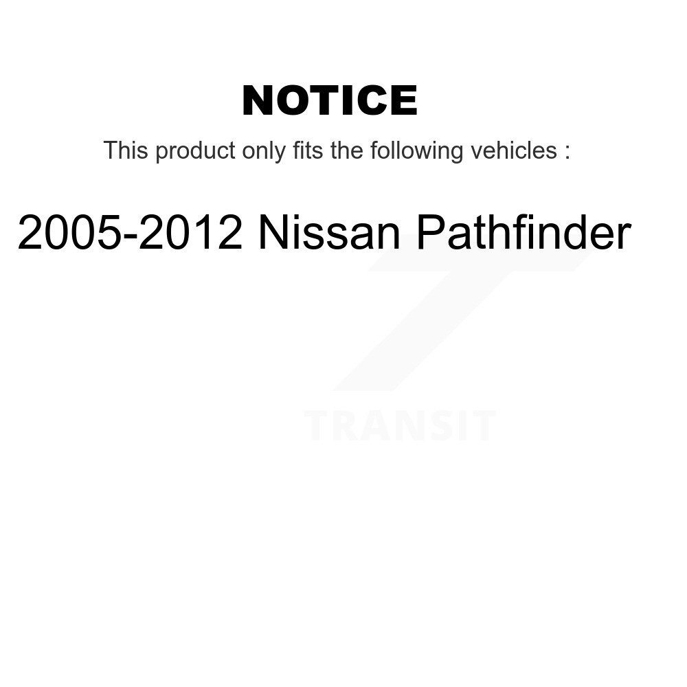 Rear Disc Brake Rotors And Ceramic Pads Kit For 2005-2012 Nissan Pathfinder K8C-102130 - Image 2