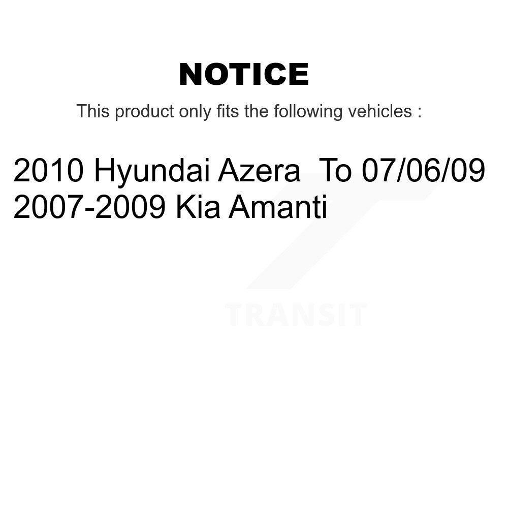 Rear Disc Brake Rotors And Ceramic Pads Kit For Kia Amanti Hyundai Azera K8C-102134 - Image 2