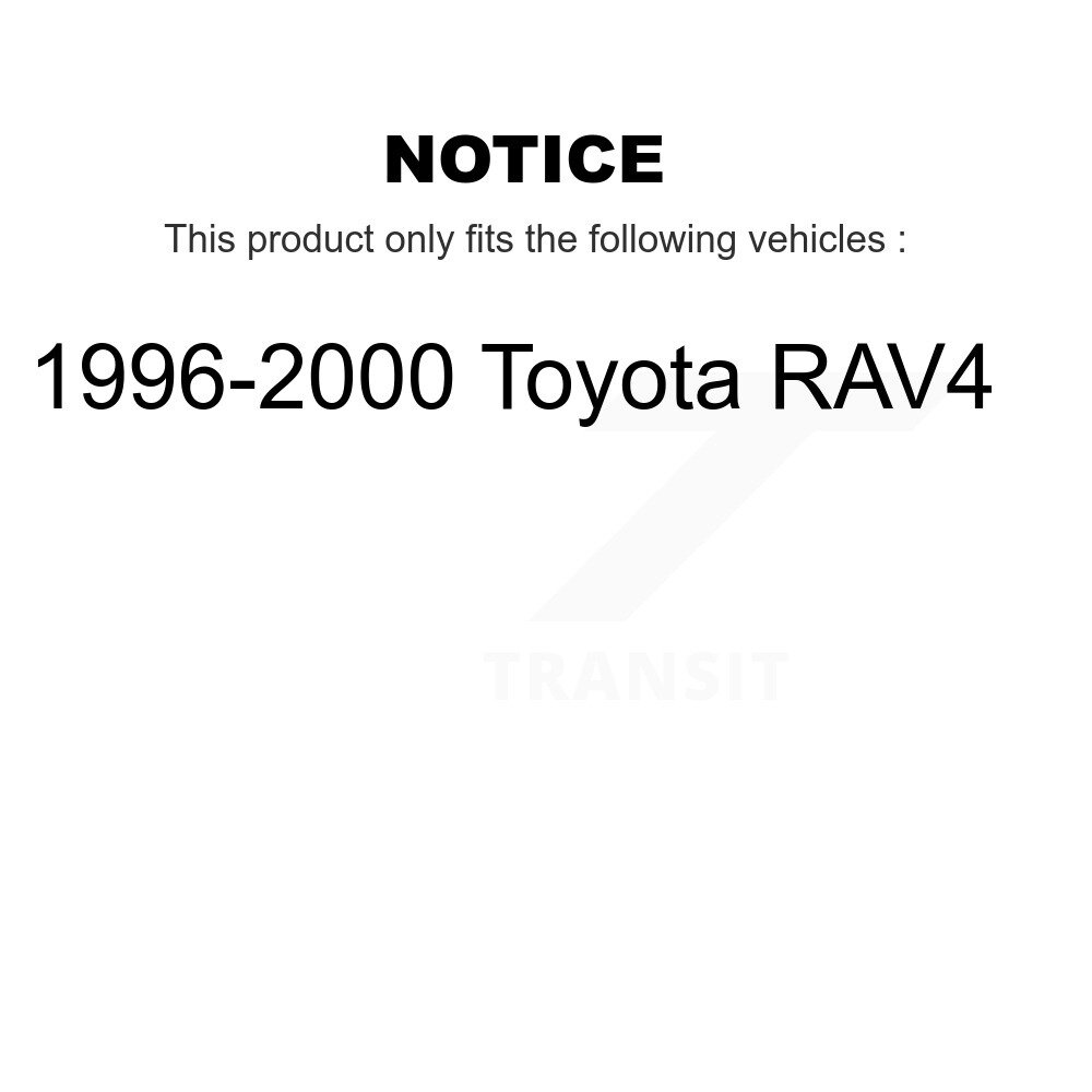 Front Rear Disc Brake Rotors Ceramic Pads And Drum Kit (7Pc) For 1996-2000 Toyota RAV4 K8C-102218 - Image 2