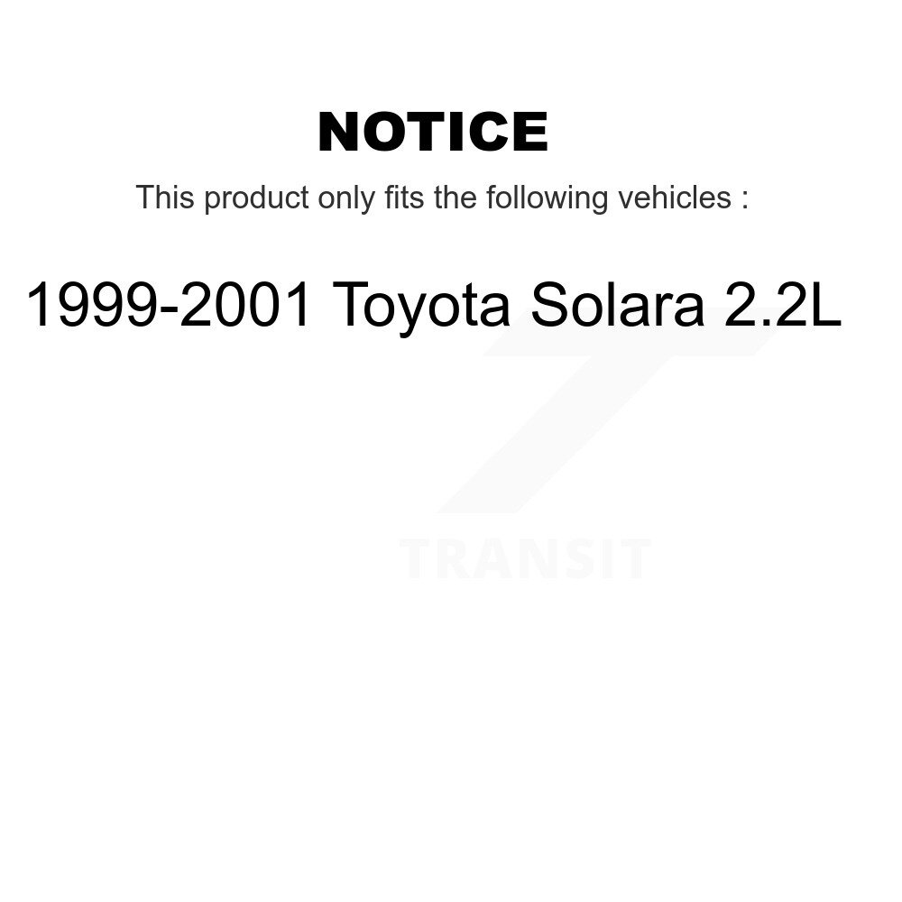 Front Rear Disc Brake Rotor Ceramic Pad & Drum Kit (7Pc) For 1999-2001 Toyota Solara 2.2L K8C-102294 - Image 2