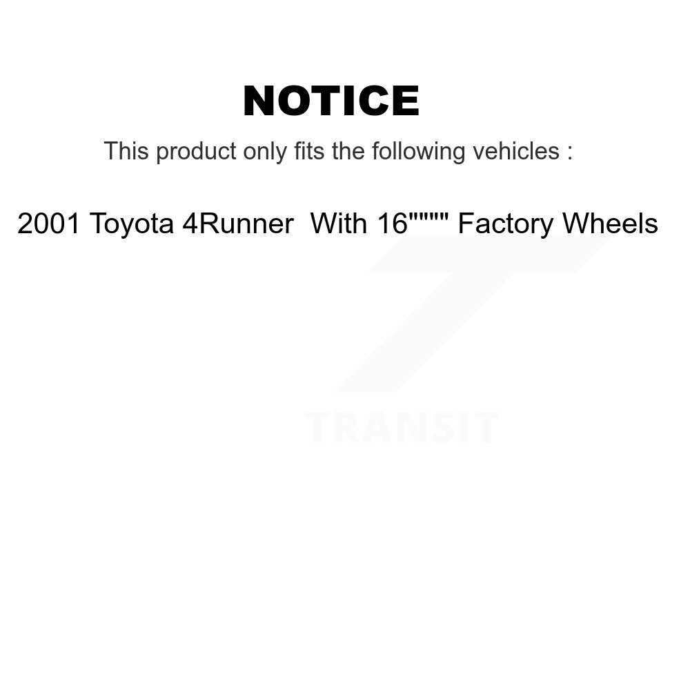 Front Rear Disc Brake Rotors Ceramic Pads And Drum Kit (7Pc) For Toyota 4Runner K8C-102327 - Image 2