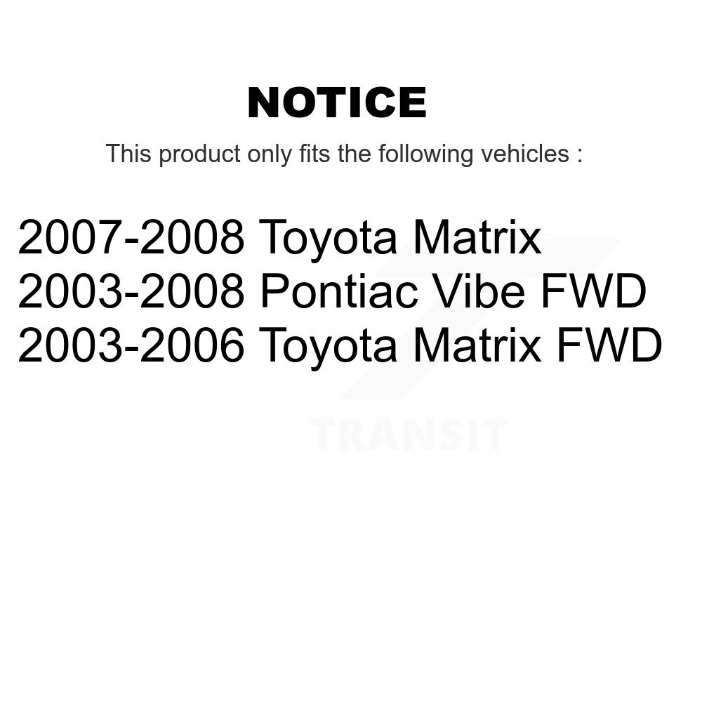 Front Rear Disc Brake Rotor Ceramic Pad And Drum Kit (7Pc) For Toyota Matrix Pontiac Vibe K8C-102361 - Image 2