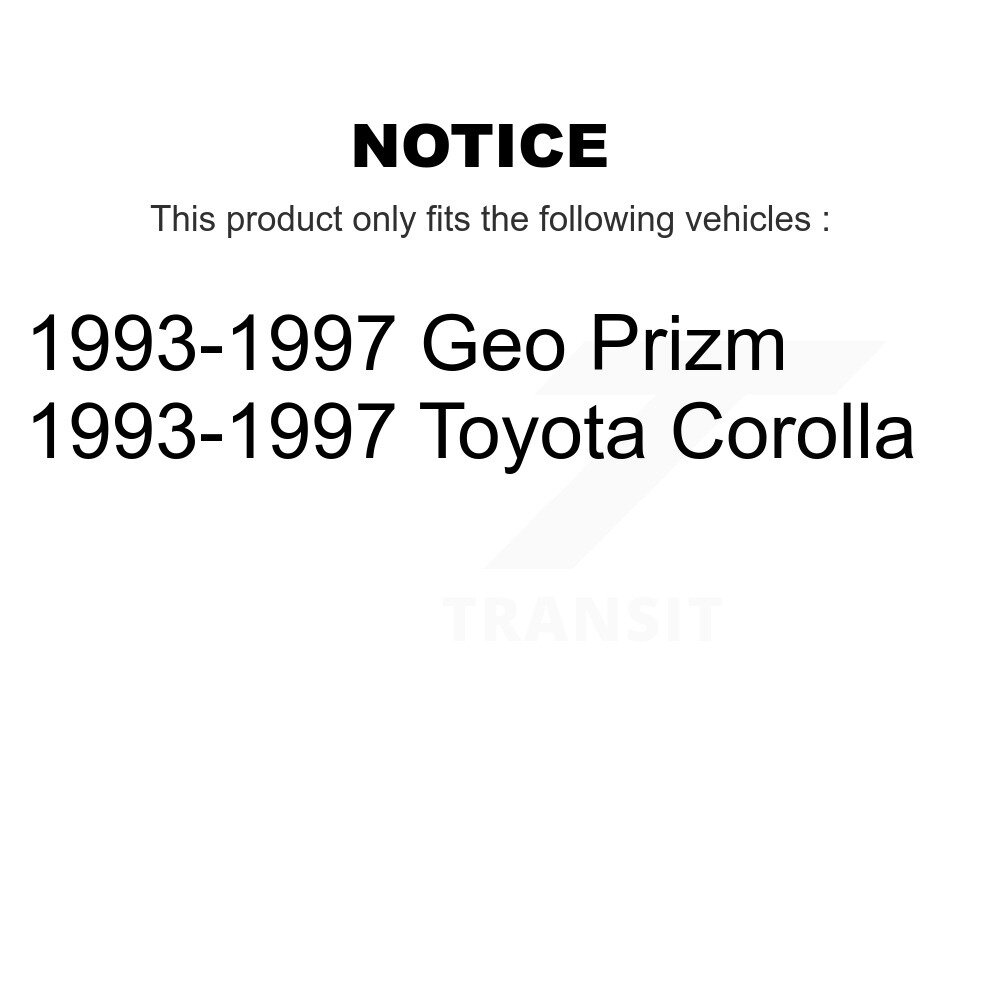 Front Rear Disc Brake Rotor Ceramic Pad & Drum Kit For 1993-1997 Toyota Corolla Geo Prizm K8C-102484 - Image 2