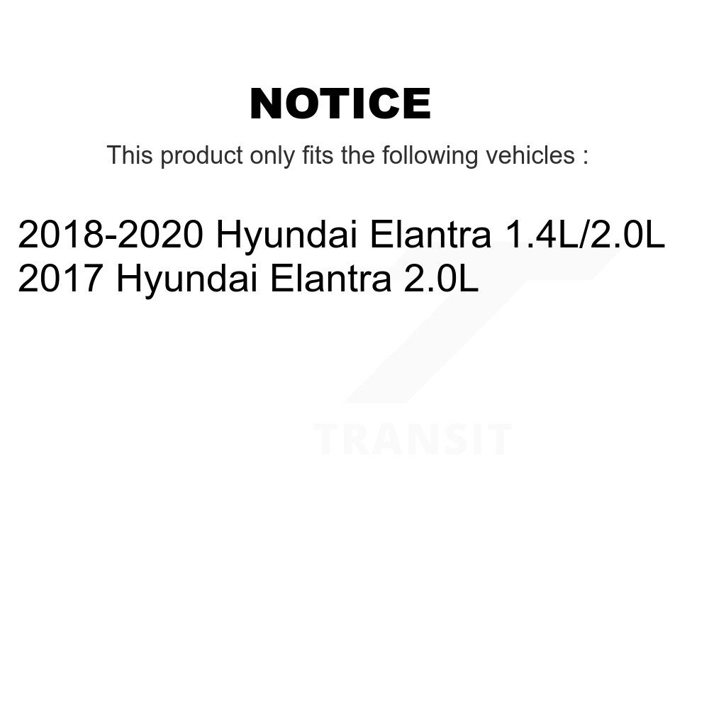 Front Rear Disc Brake Rotors Ceramic Pads And Drum Kit For Hyundai Elantra K8C-102526 - Image 2