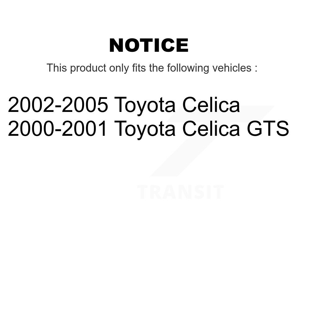 Front Rear Disc Brake Rotors Ceramic Pads And Drum Kit For Toyota Celica K8C-102543 - Image 2