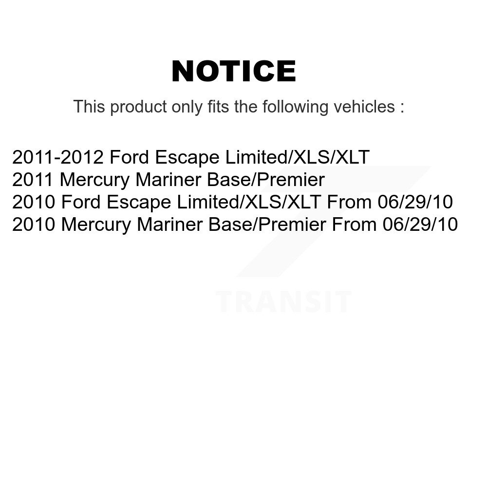 Front Rear Disc Brake Rotors Ceramic Pads And Drum Kit For Ford Escape Mercury Mariner K8C-102551 - Image 2