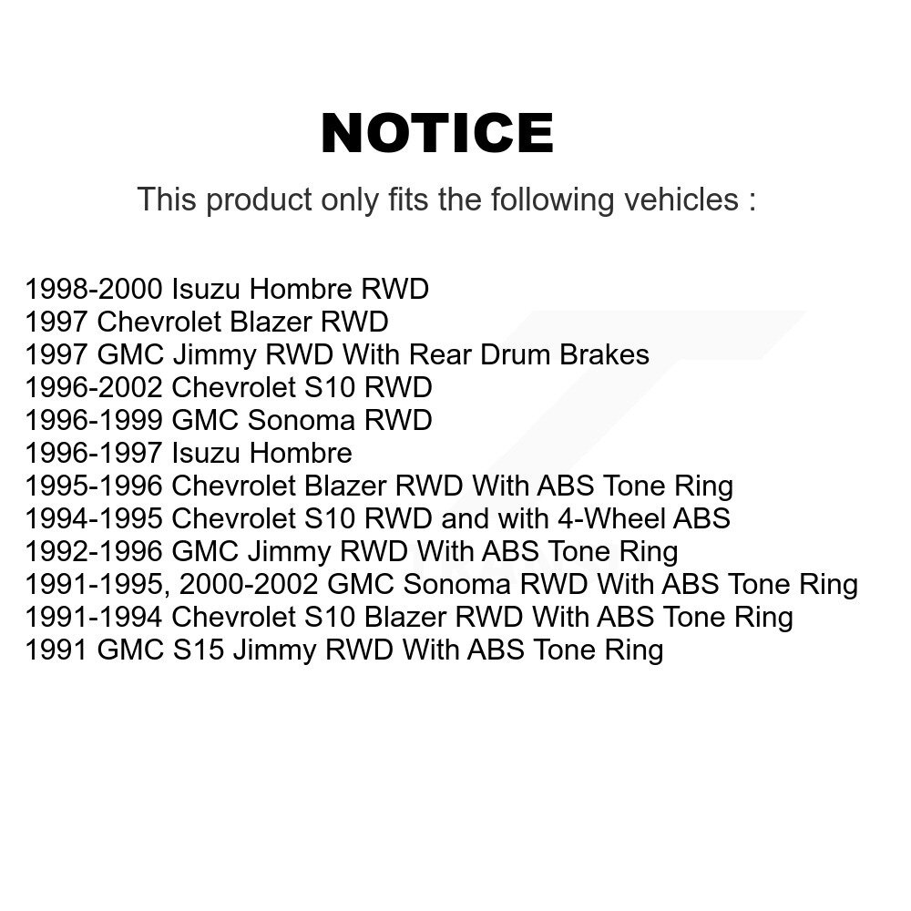 Front Brake Rotors Ceramic Pad Kit For Chevrolet S10 GMC Sonoma Blazer Jimmy Isuzu Hombre K8C-102671 - Image 2