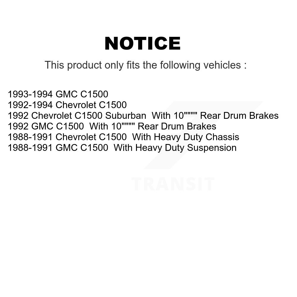 Front Disc Brake Rotors Hub Assembly And Ceramic Pad Kit For C1500 Chevrolet GMC Suburban K8C-102700 - Image 2