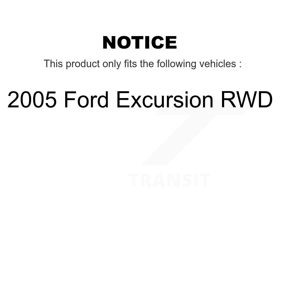 Front Disc Brake Rotors Hub Assembly And Ceramic Pads Kit For 2005 Ford Excursion RWD K8C-102710 - Image 2