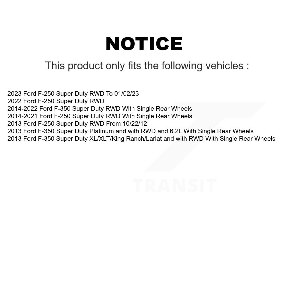 Front Disc Brake Rotors Hub Assembly And Ceramic Pads Kit For Ford F-350 Super Duty F-250 K8C-102715 - Image 2
