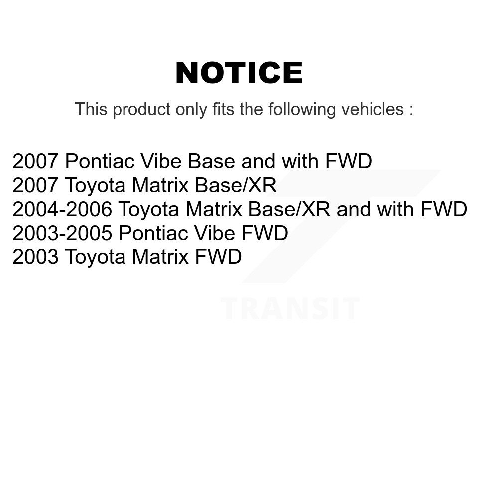 Front Rear Disc Brake Rotor Ceramic Pad And Drum Kit (9Pc) For Toyota Matrix Pontiac Vibe K8C-102805 - Image 2