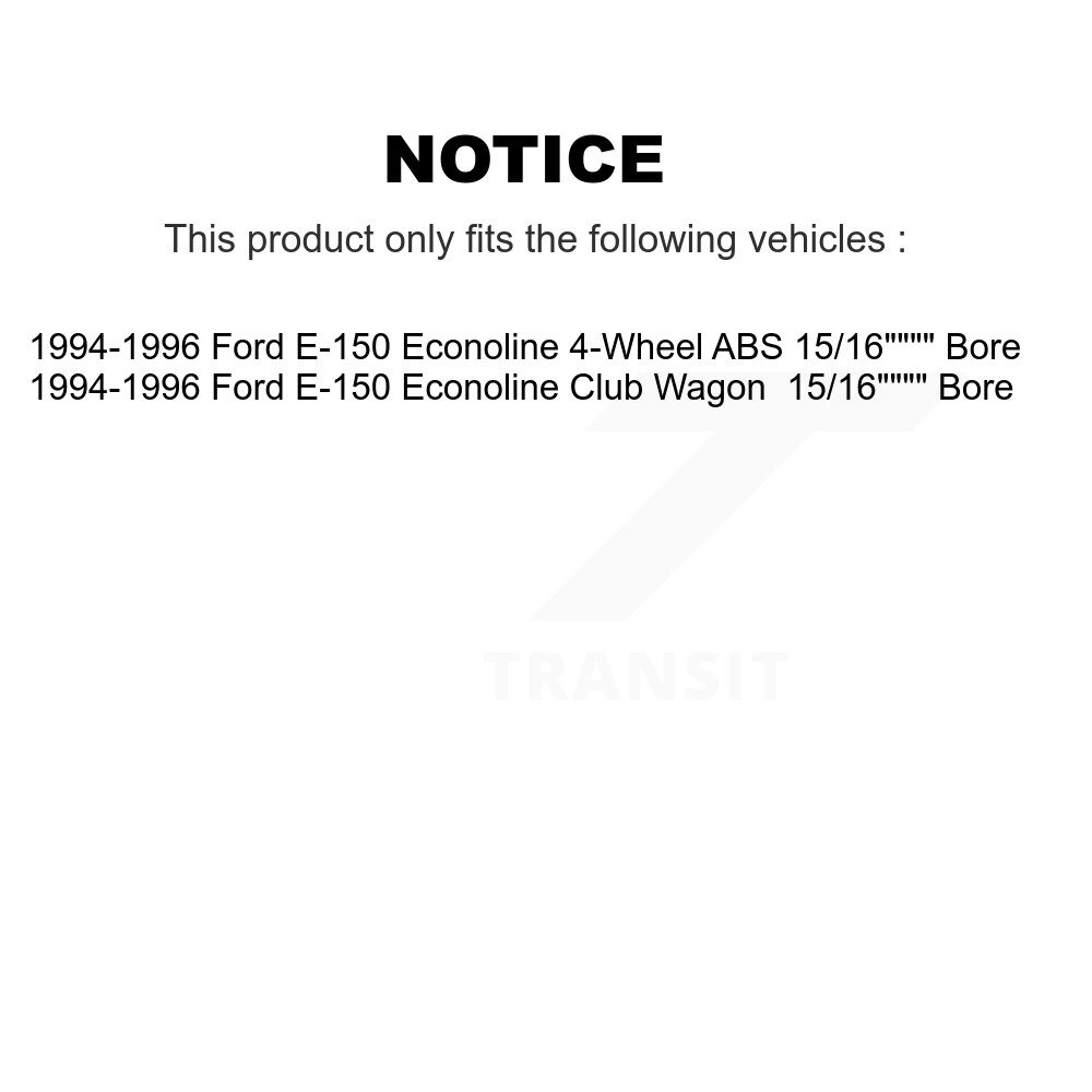 Front Rear Brake Rotor Ceramic Pad And Drum Kit (9Pc) For Ford E-150 Econoline Club Wagon K8C-102844 - Image 2