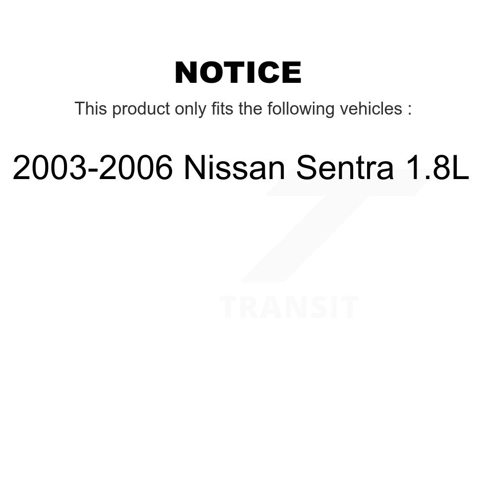 Front Rear Disc Brake Rotor Ceramic Pad & Drum Kit (9Pc) For 2003-2006 Nissan Sentra 1.8L K8C-102935 - Image 2