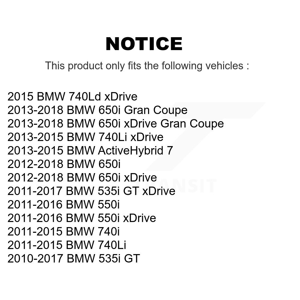 Front Brake Rotor Ceramic Pad Kit For BMW 550i xDrive 650i Gran Coupe 535i GT 740Li 740Ld K8C-103012 - Image 2