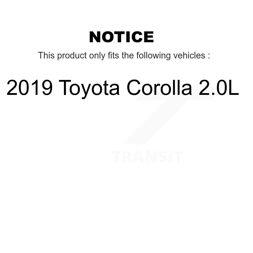Front Rear Disc Brake Rotors Ceramic Pads And Drum Kit (7Pc) For 2019 Toyota Corolla 2.0L K8C-103145 - Image 2