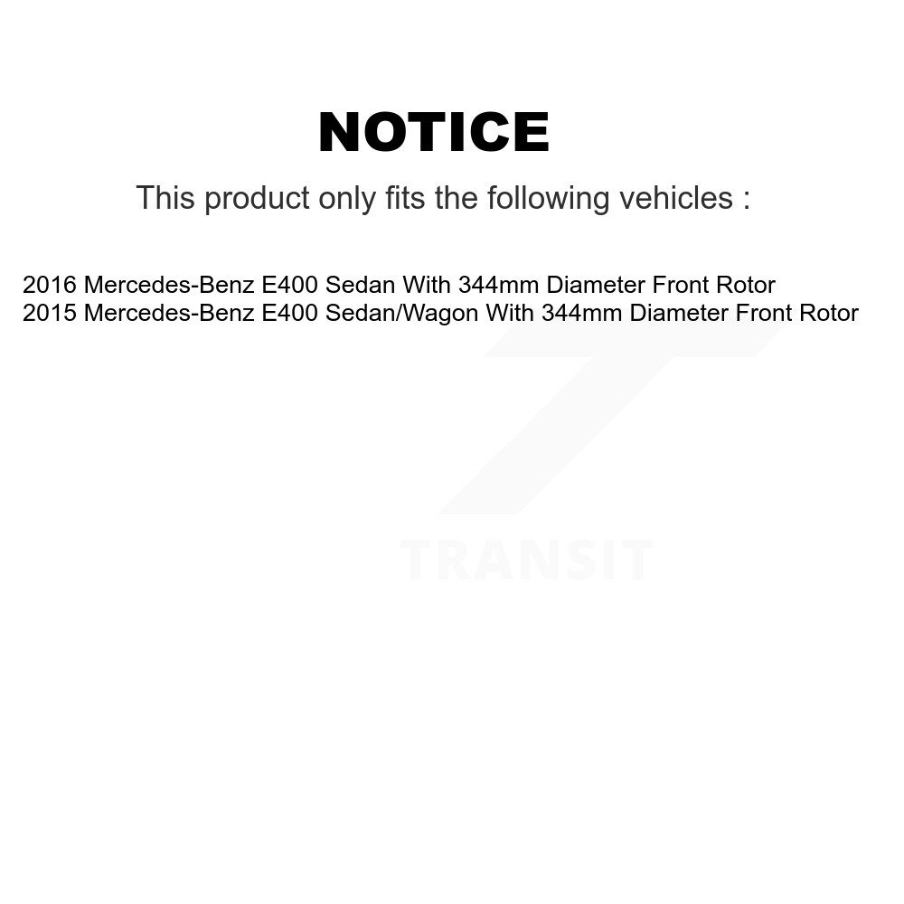 Front Rear Disc Brake Rotors And Ceramic Pads Kit For 2015-2016 Mercedes-Benz E400 Sedan K8C-103179 - Image 2
