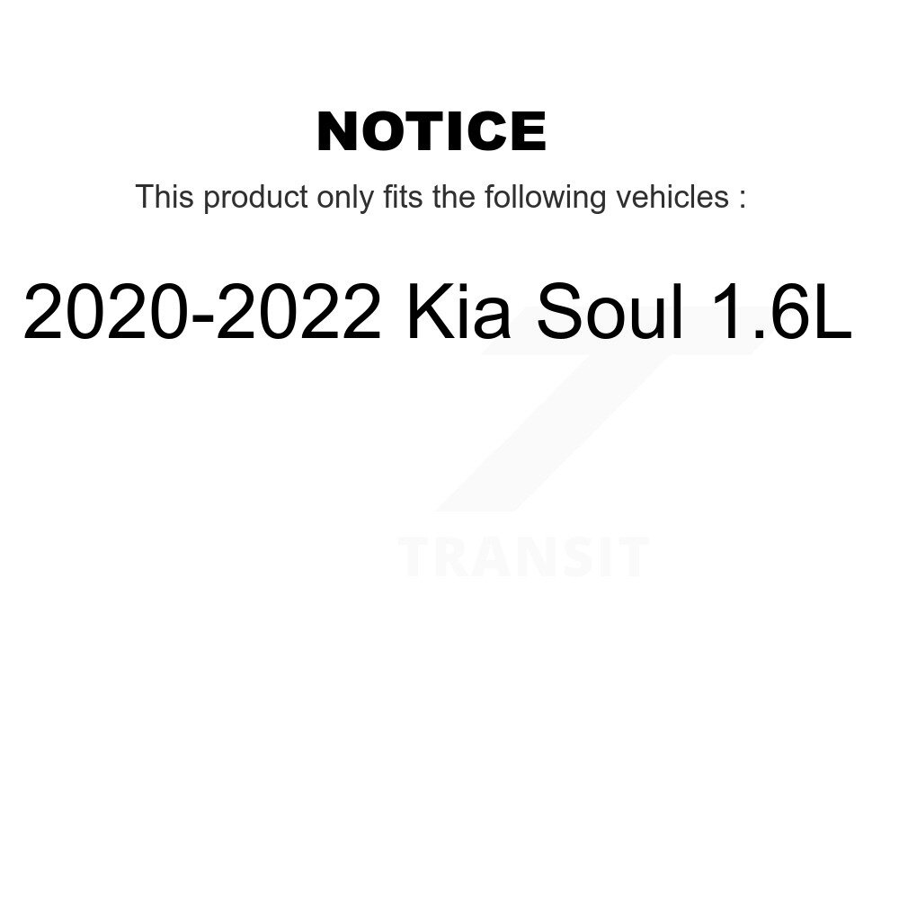 Rear Disc Brake Rotors And Ceramic Pads Kit For 2020-2022 Kia Soul 1.6L K8C-103199 - Image 2