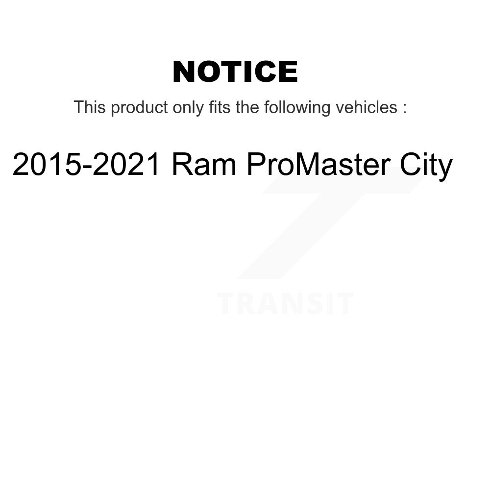 Front Rear Disc Brake Rotors Ceramic Pads And Drum Kit For 2015-2021 Ram ProMaster City K8C-103212 - Image 2