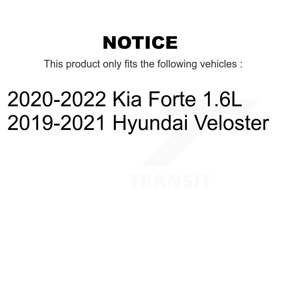 Rear Disc Brake Rotors And Ceramic Pads Kit For Kia Forte Hyundai Veloster K8C-103313 - Image 2