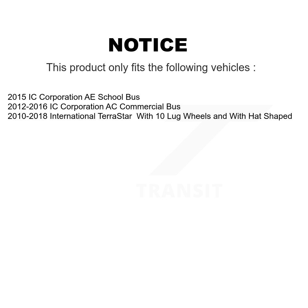 Front Brake Rotor Ceramic Pad Kit For International TerraStar IC Corporation AE School AC K8C-103334 - Image 2
