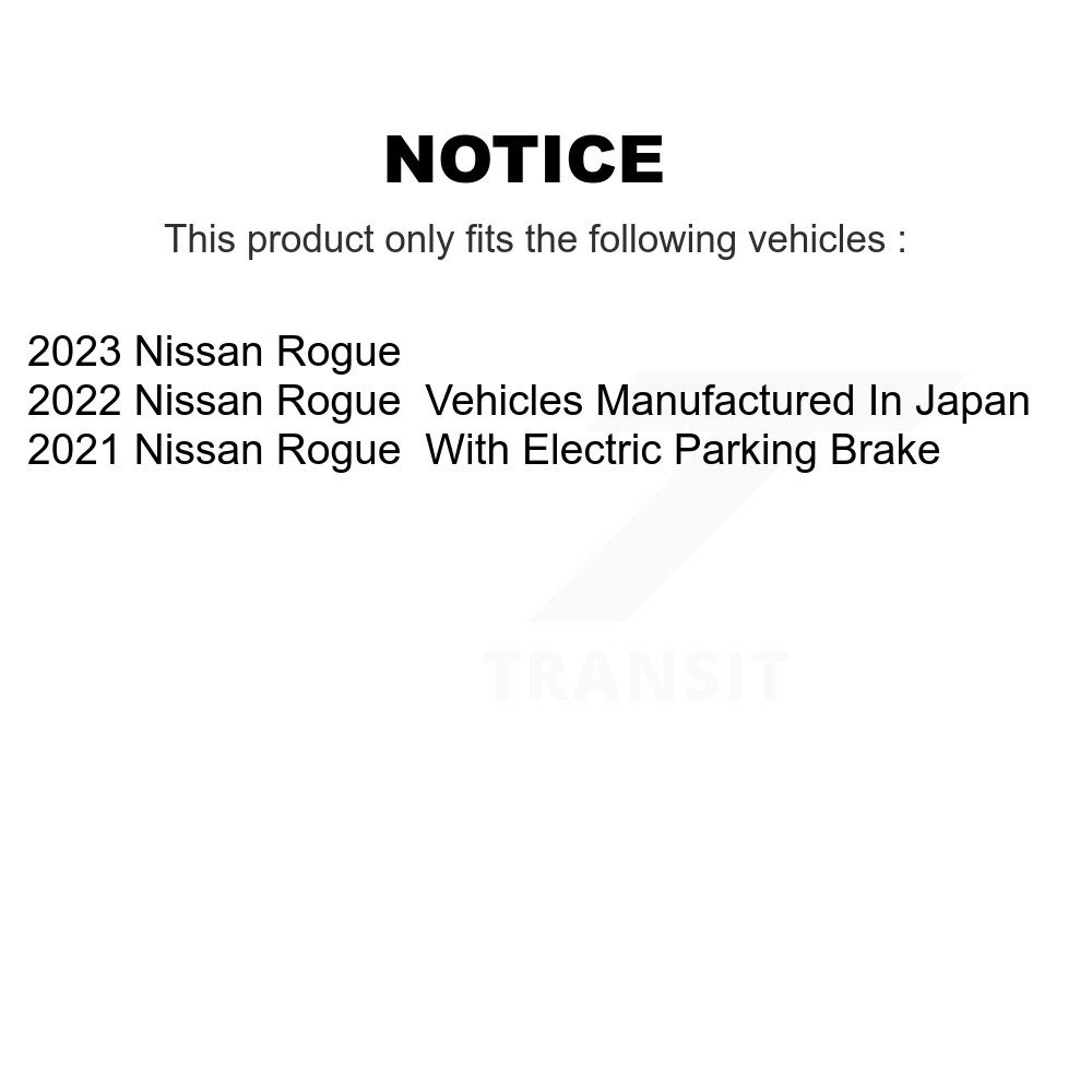 Rear Disc Brake Rotors And Ceramic Pads Kit For Nissan Rogue K8C-103353 - Image 2