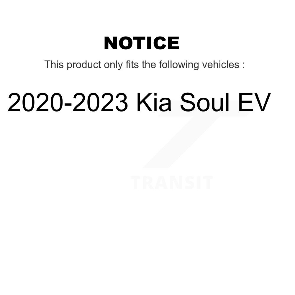 Front Rear Disc Brake Rotors And Ceramic Pads Kit For 2020-2023 Kia Soul EV K8C-103411 - Image 2