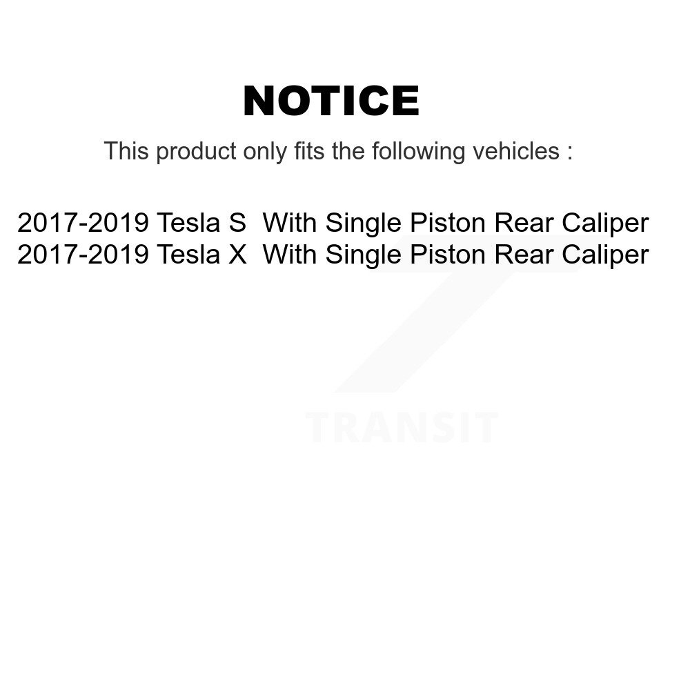 Front Rear Disc Brake Rotor Ceramic Pad Kit For Tesla X S With Single Piston Caliper K8C-103415 - Image 2