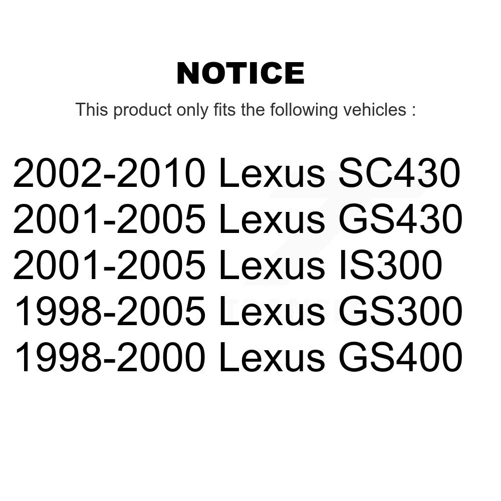 Front Rear Disc Brake Rotors And Ceramic Pads Kit For Lexus SC430 IS300 GS300 GS400 GS430 K8C-103436 - Image 2