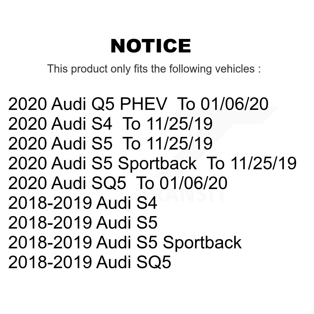 Front Rear Disc Brake Rotors And Ceramic Pads Kit For Audi S5 Sportback S4 K8C-103439 - Image 2