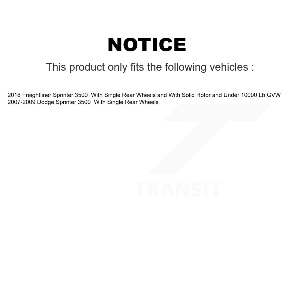 Front Rear Disc Brake Rotors And Ceramic Pads Kit For Dodge Sprinter 3500 Freightliner K8C-103445 - Image 2