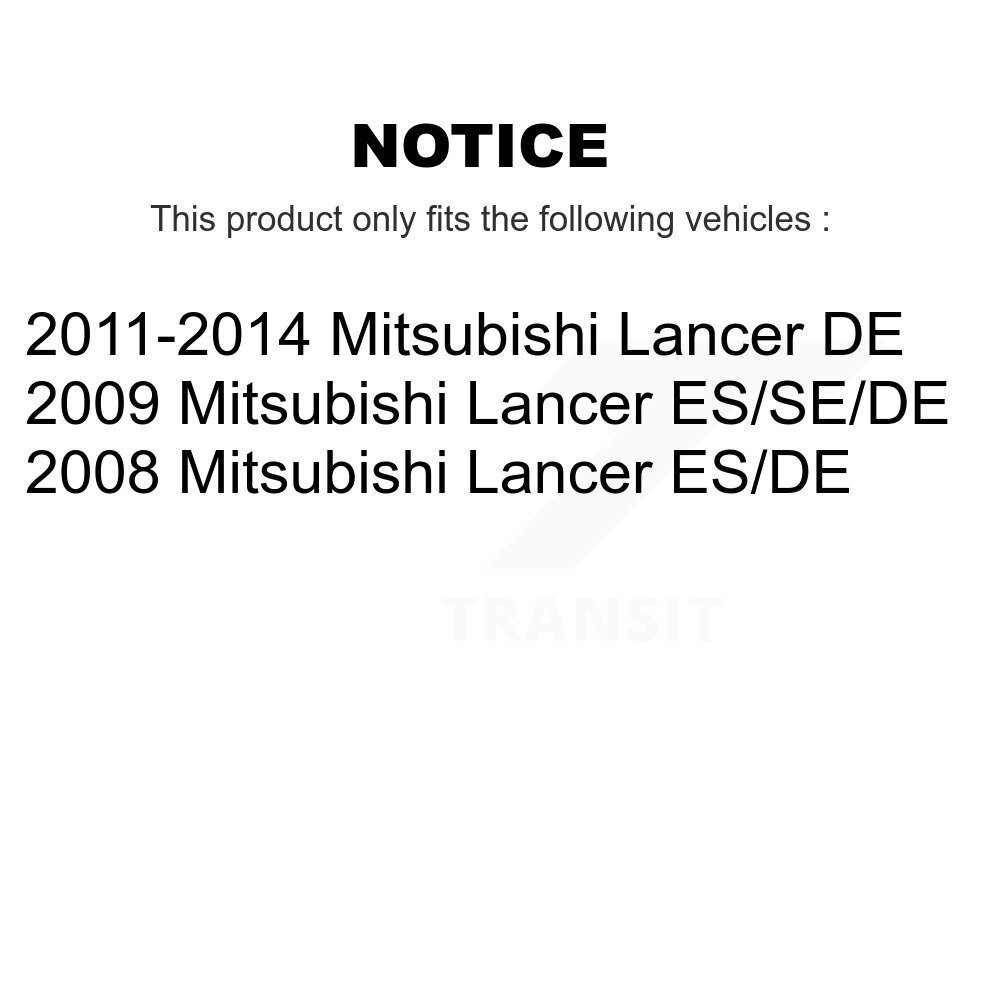 Front Rear Disc Brake Rotors Ceramic Pads And Drum Kit For Mitsubishi Lancer K8C-103555 - Image 2