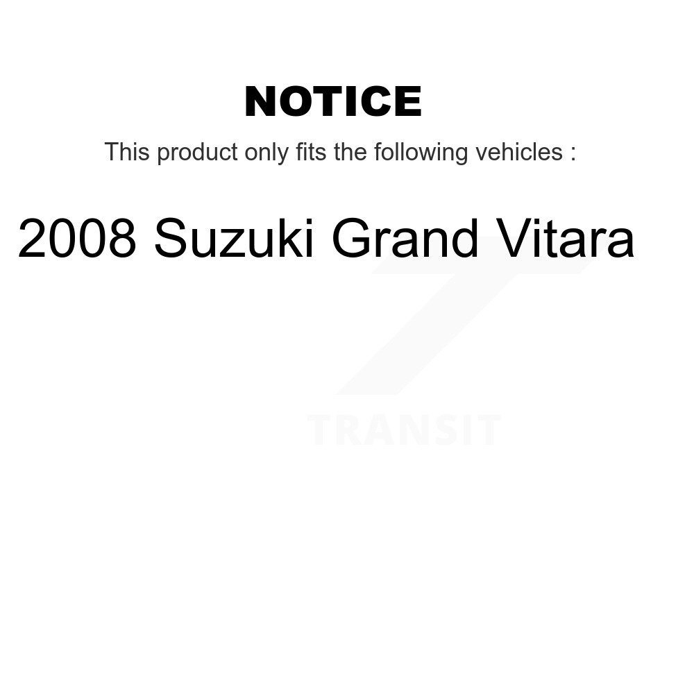 Front Rear Disc Brake Rotors Ceramic Pads And Drum Kit (9Pc) For 2008 Suzuki Grand Vitara K8C-103575 - Image 2