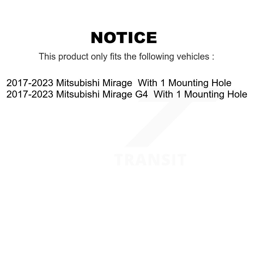 Front Rear Brake Rotor Ceramic Pad Drum Kit For Mitsubishi Mirage G4 With 1 Mounting Hole K8C-103765 - Image 2