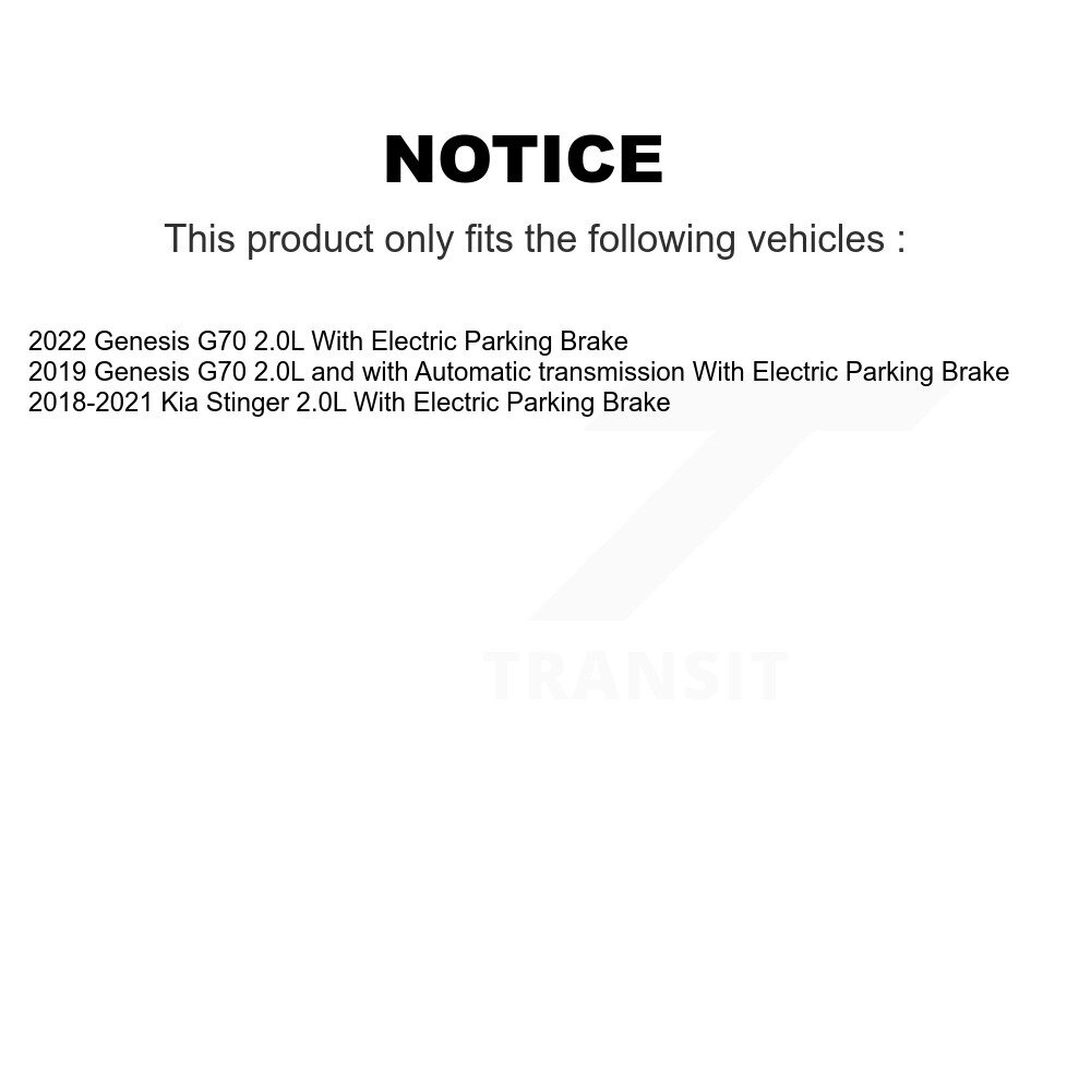 Rear Disc Rotors Ceramic Pads And Parking Brake Shoes Kit For Kia Stinger Genesis G70 K8C-103844 - Image 2