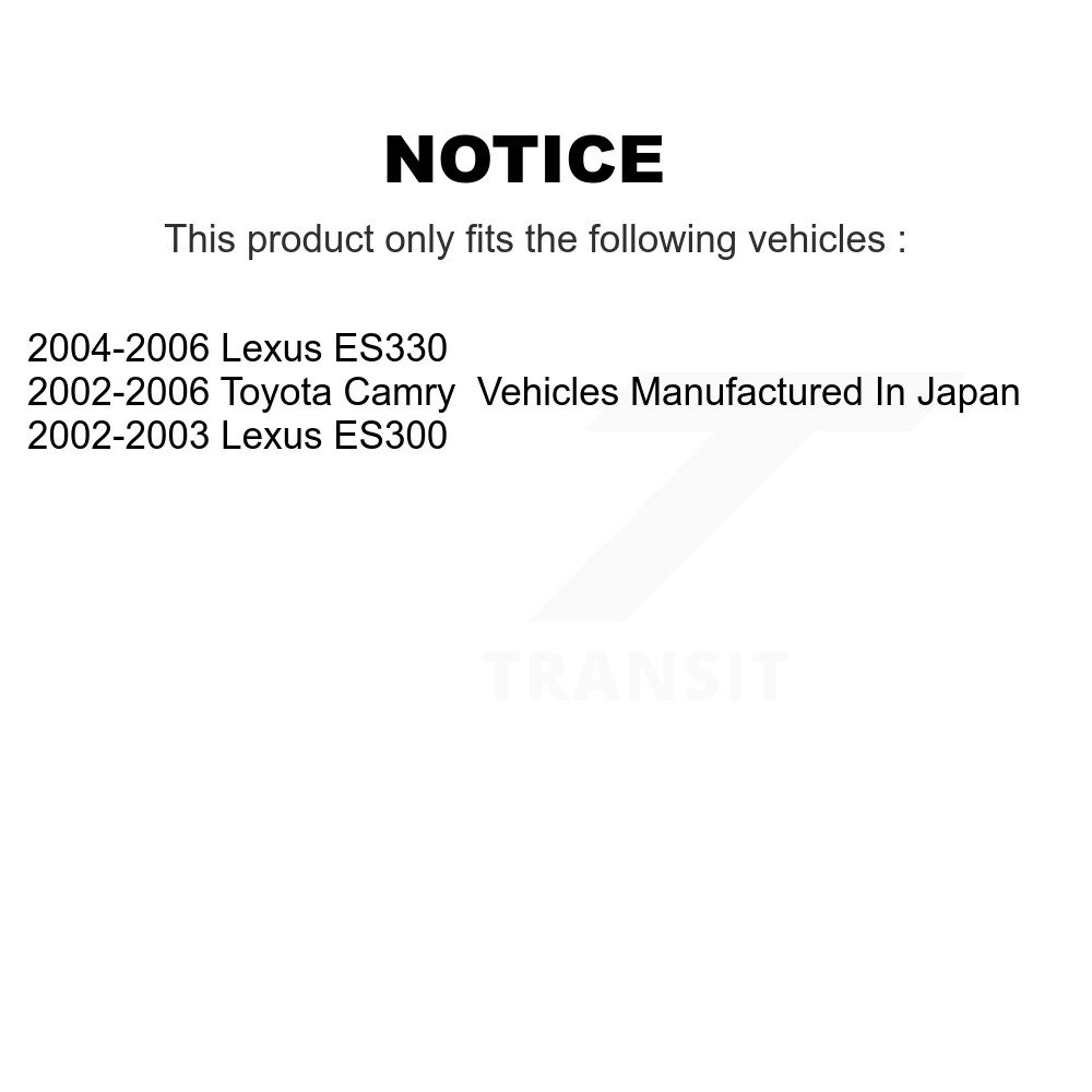 Rear Disc Rotors Ceramic Pads Parking Brake Shoes Kit For Toyota Camry Lexus ES330 ES300 K8C-103882 - Image 2