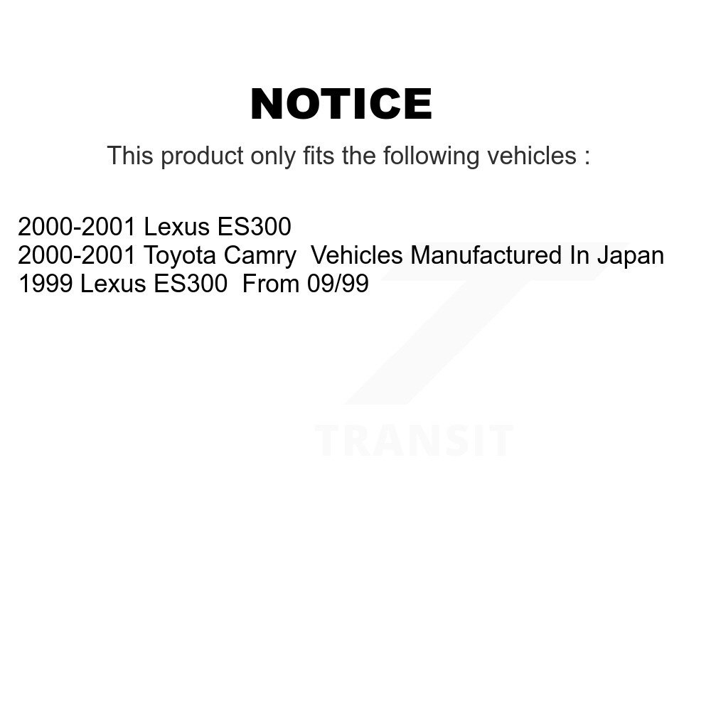 Rear Disc Rotors Ceramic Pads And Parking Brake Shoes Kit For Toyota Camry Lexus ES300 K8C-103907 - Image 2