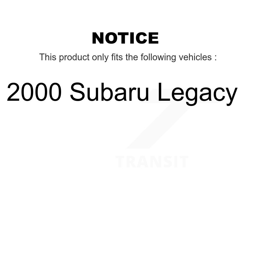 Rear Disc Rotors Ceramic Pads And Parking Brake Shoes Kit For 2000 Subaru Legacy K8C-103910 - Image 2