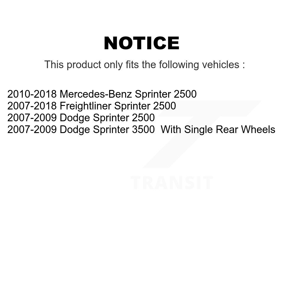 Rear Disc Rotors Ceramic Pads And Parking Shoes Kit For Sprinter 2500 Mercedes-Benz Dodge K8C-103913 - Image 2