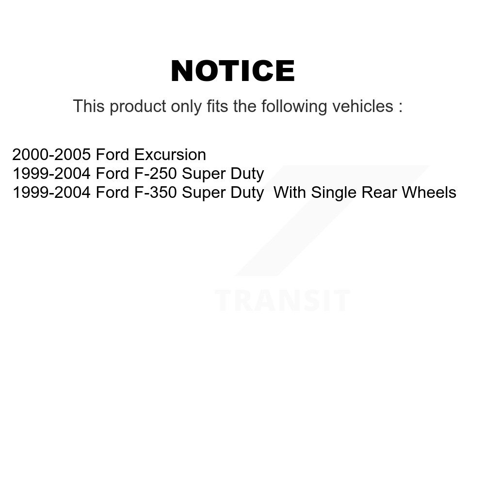 Rear Disc Rotors Ceramic Pads Parking Shoes Kit For Ford F-350 Super Duty F-250 Excursion K8C-103922 - Image 2