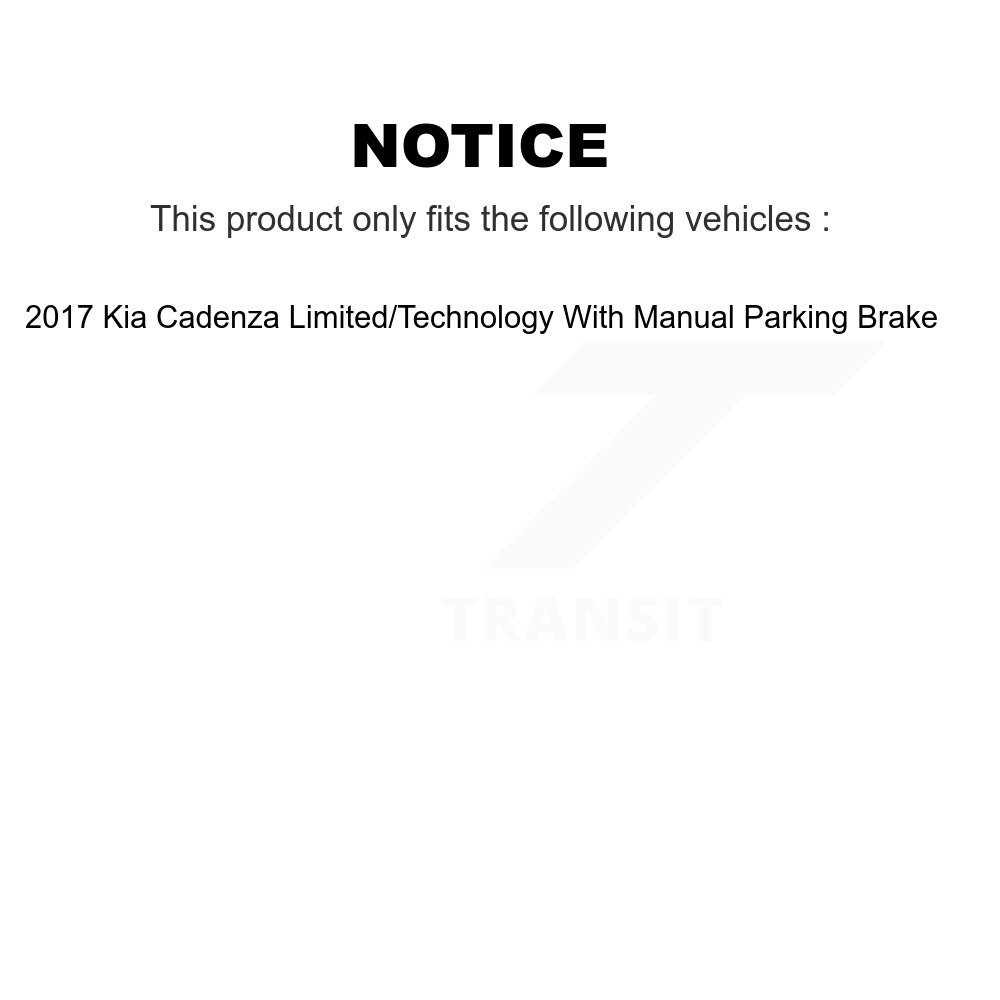 Rear Disc Rotors Ceramic Pads Parking Shoes Kit For Kia Cadenza With Manual Brake K8C-103933 - Image 2