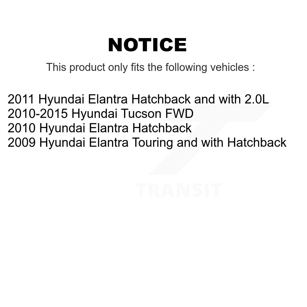 Rear Disc Rotors Ceramic Pads And Parking Brake Shoes Kit For Hyundai Tucson Elantra K8C-103934 - Image 2