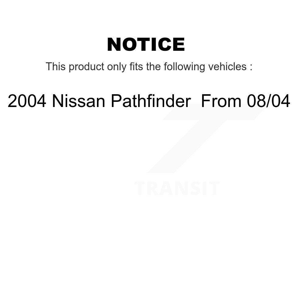 Rear Disc Rotors Ceramic Pads And Parking Shoes Kit For 2004 Nissan Pathfinder From 08 04 K8C-103936 - Image 2