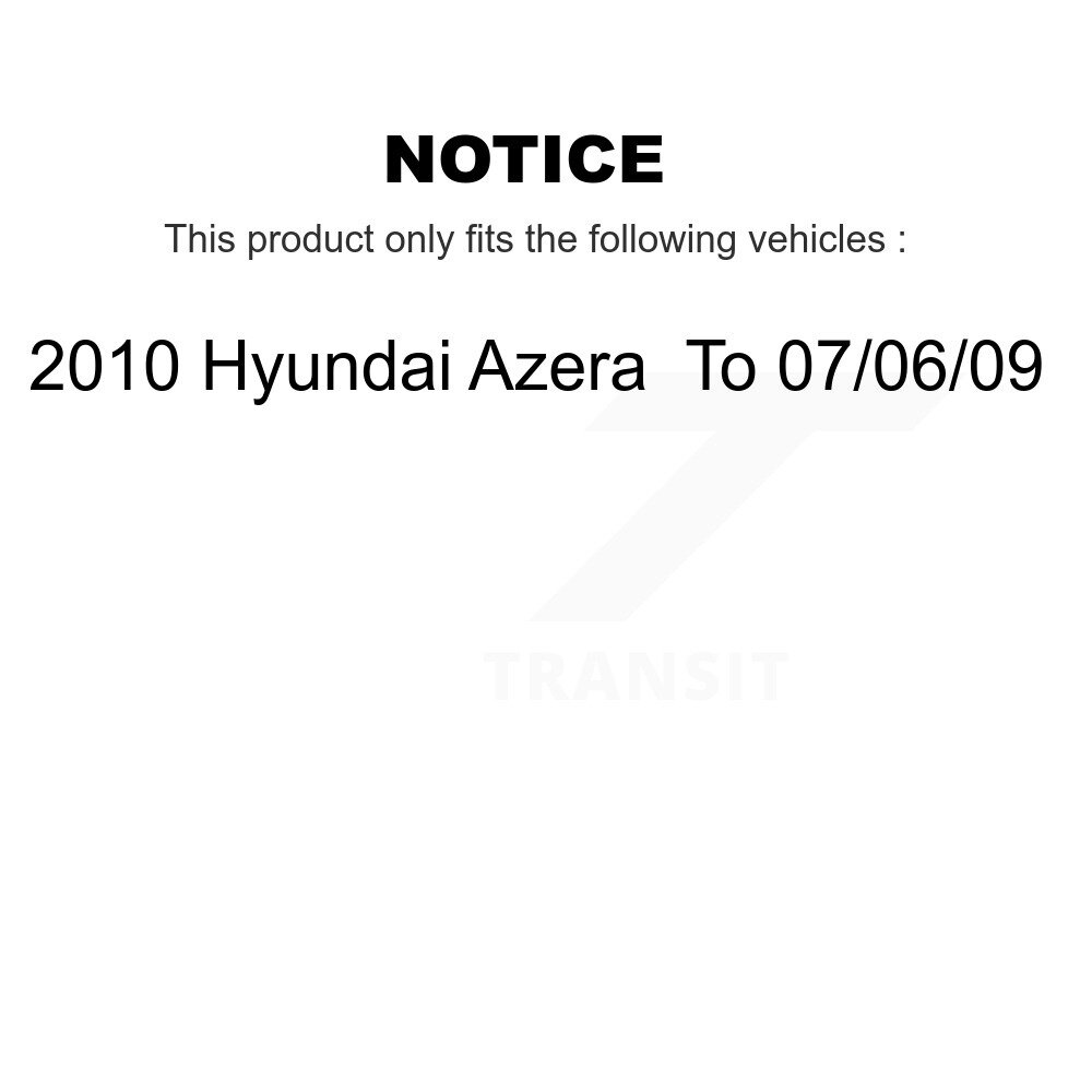 Rear Disc Rotors Ceramic Pads Parking Brake Shoes Kit For 2010 Hyundai Azera To 07 06 09 K8C-103952 - Image 2